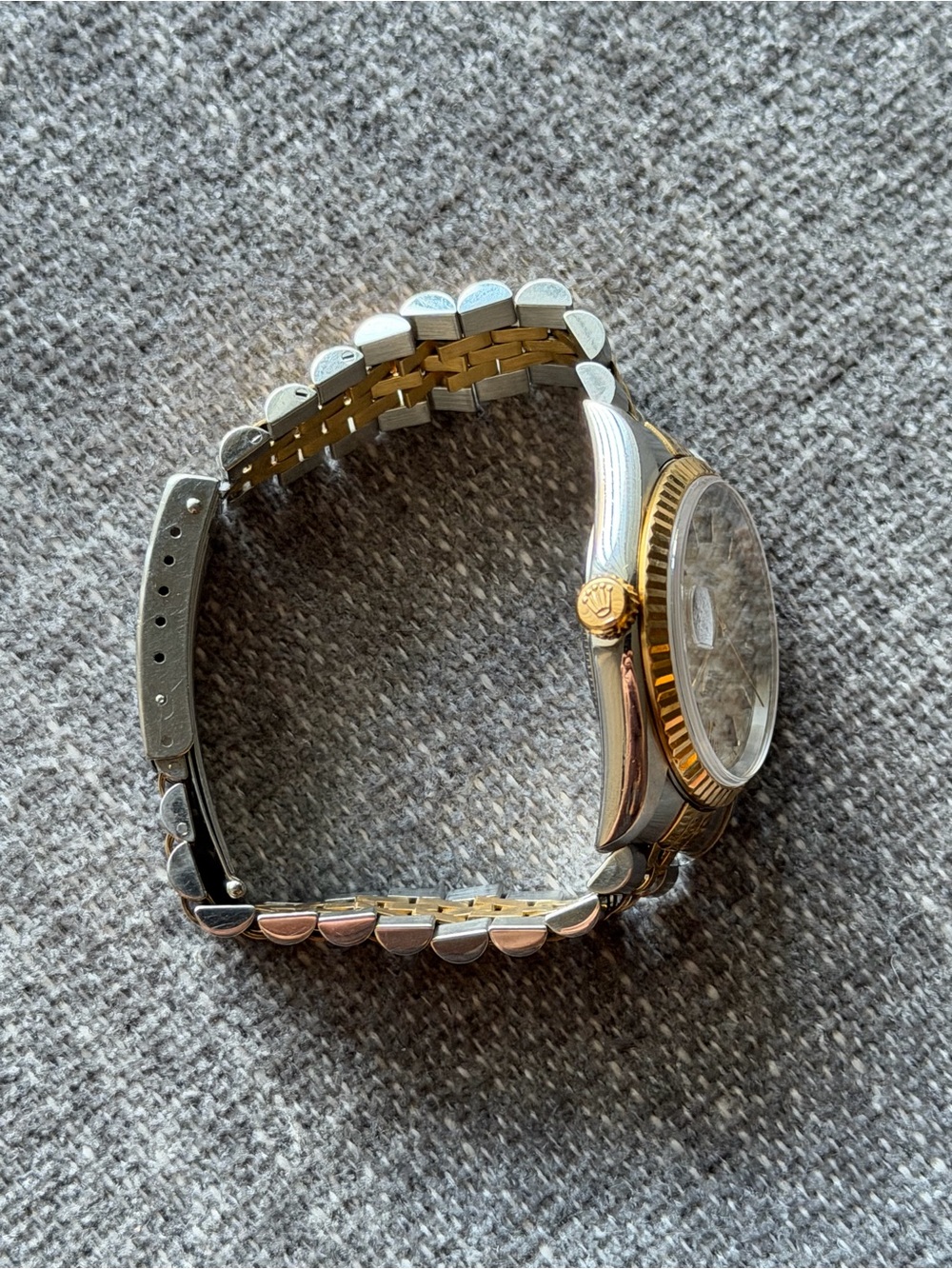 ROLEX Datejust 36mm Automatic Champagne Dial Two-Tone Jubilee Fluted Bezel Watch - Picture 5 of 15